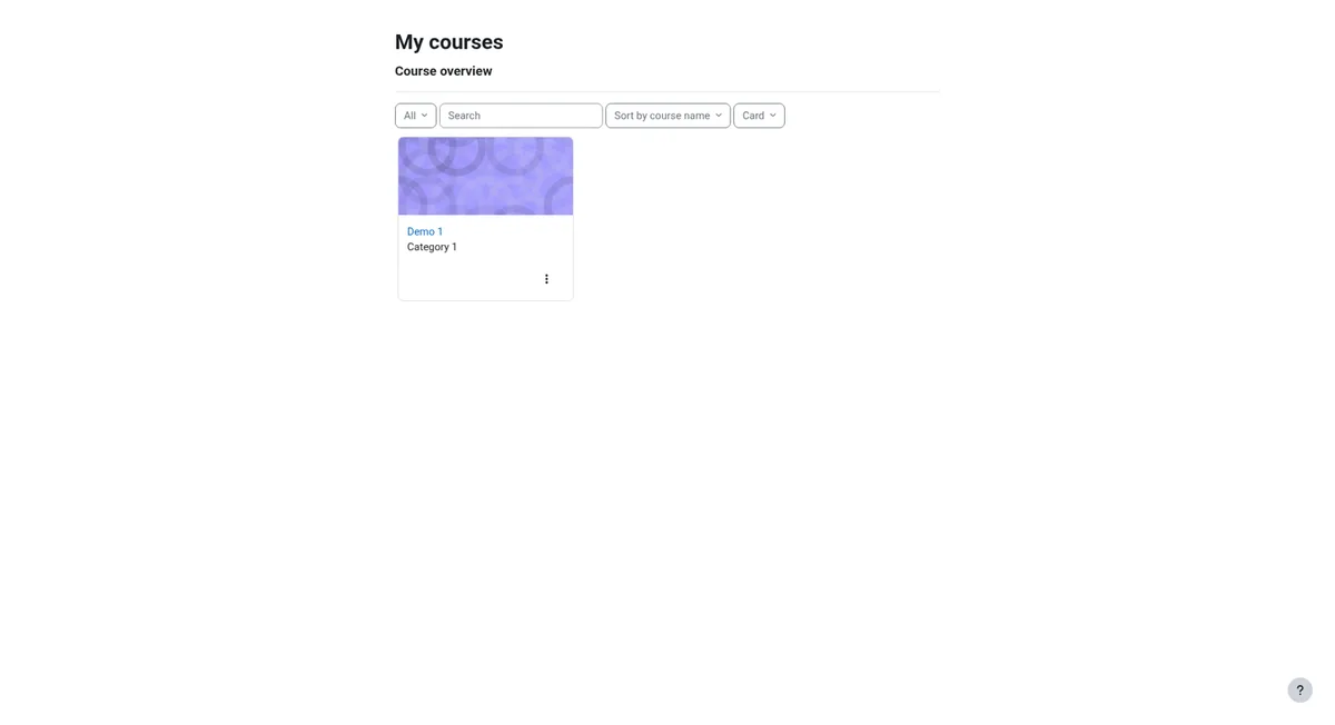 Student dashboard listing enrolled courses and upcoming deadlines.